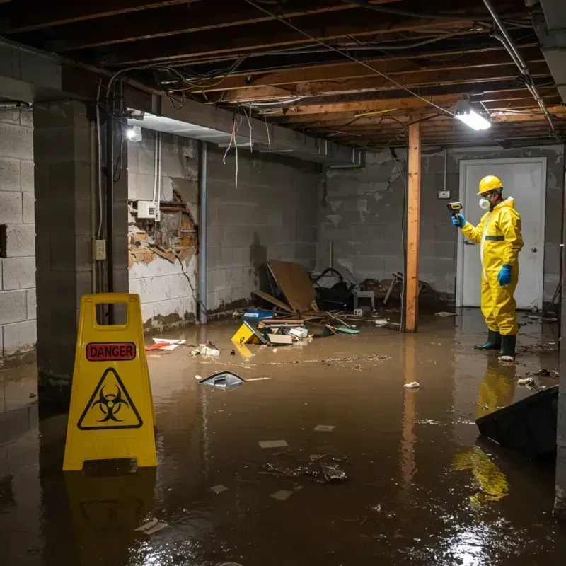 Flooded Basement Electrical Hazard in Forest Park, GA Property